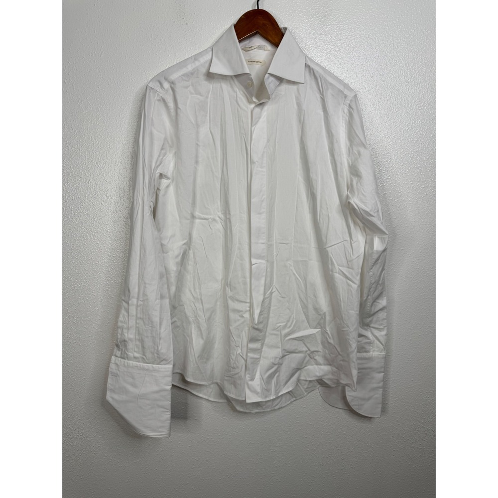 Suit Supply White Egyptian Cotton Slim Fit Long Sleeve Button Down Shirt
